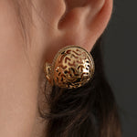 Elliptic-Lace-Statement-Earrings-in-Solid-Gold-Front-Zoom-Closeup