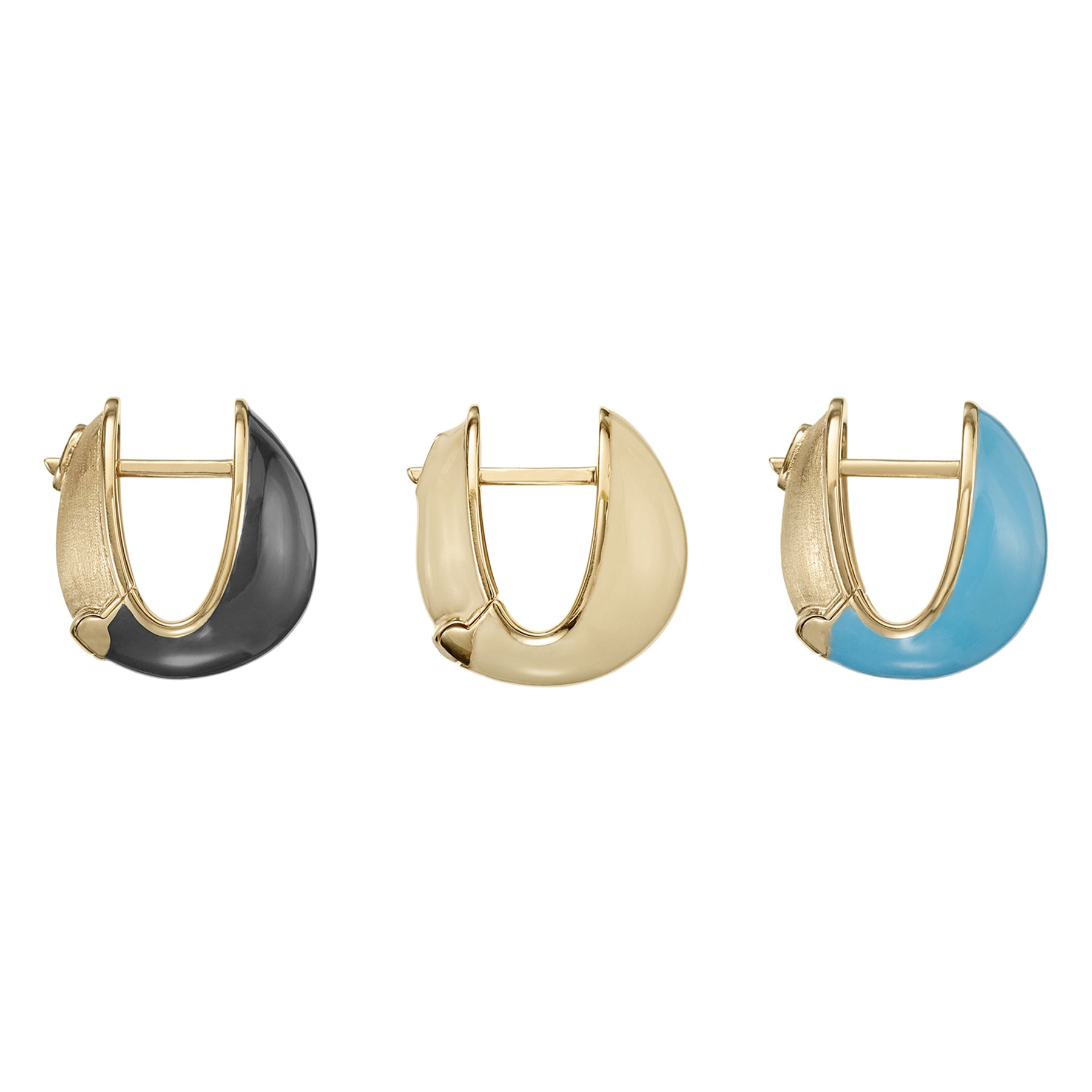 Enamel-&-18K-Gold-Chunky-Huggie-Earring-Packshot