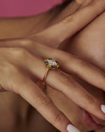 Mosaic-Lab-Grown-Cushion-Cut-Diamond-Sapphire-_-Garnet-Engagement-Ring-ON-FINGER