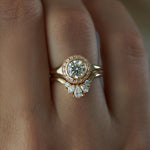 Pear-Brilliant-Diamond-Crown-Nesting-Wedding-Ring-top-shot-in-set