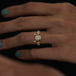 Ready to Ship - Step Cut Oval Brilliant & Marquise Diamond Engagement Ring (size US 4-8)