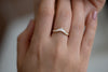 Art Deco Wedding Ring - Tapered Baguette Diamond Ring on hand alternate view 