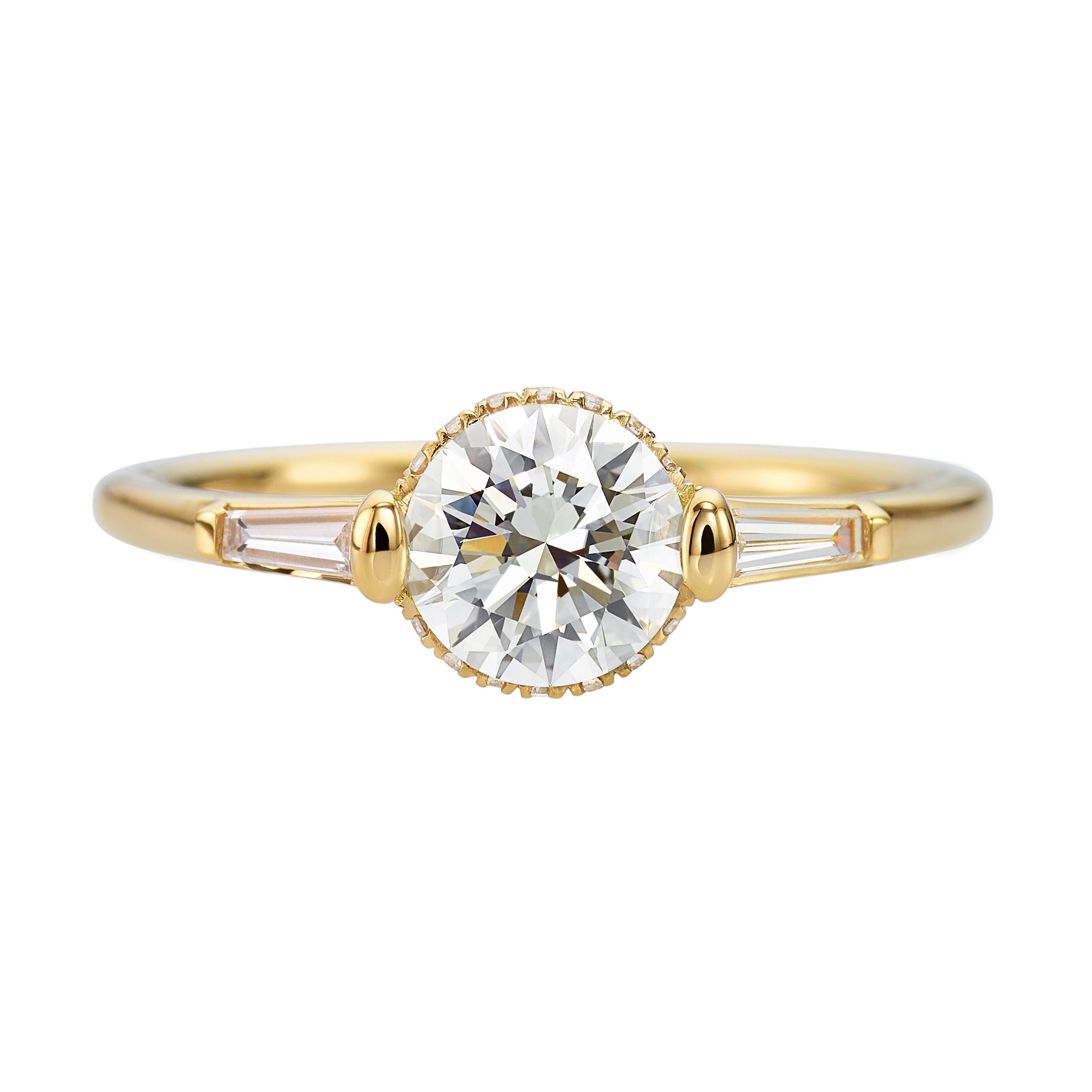Brilliant-Cut-Engagement-Ring-with-a-Pave-Diamond-Halo-closeup