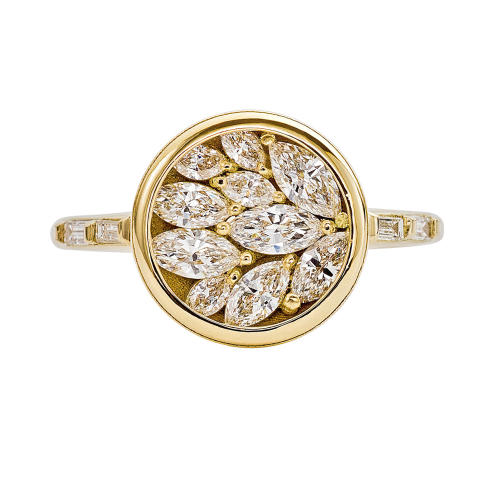 Cluster-Engagement-Ring-with-Marquise-Diamond-Petals-closeup