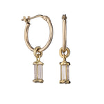 Golden-Hoop-Earrings-with-a-Diamond-Lantern-Pendant-closeup