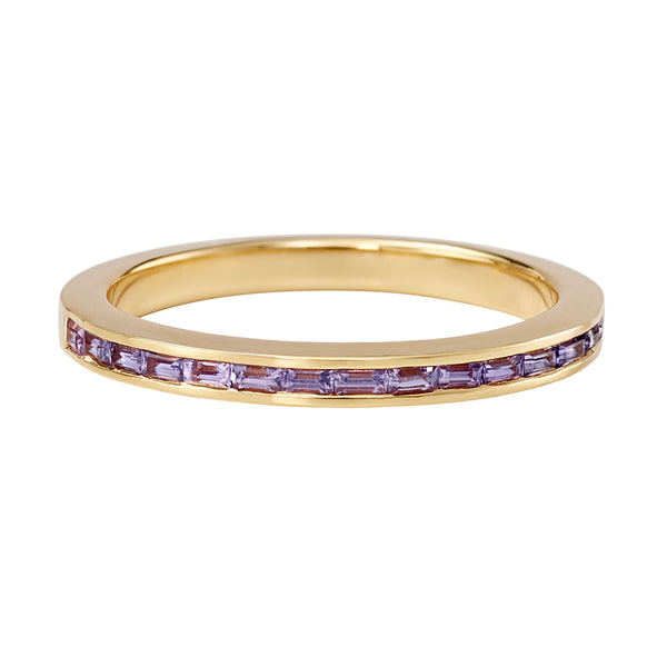 [FRANCE パリ発] Sunset Engraved ゴールド リング Gold, diamond and sapphire ring 