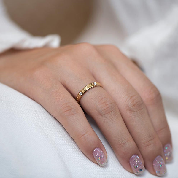 【HYERES LOR】25SS★ Full Moon SL (M) Matte Slim Ring M Moon Wedding Ring - Thick – ARTEMER