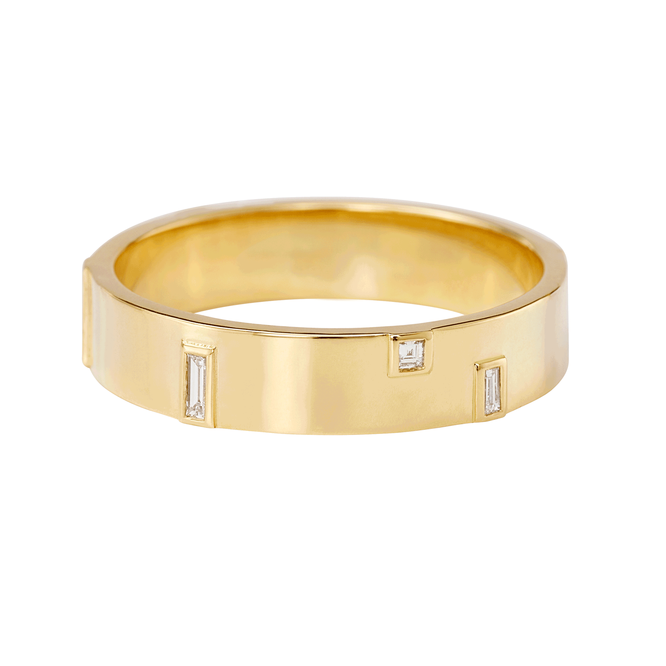 Pillar-Unisex-Baguette-Diamond-Wedding-Band-CLOSEUP-360