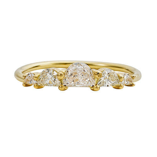 Unique-Half-Moon-Diamond-Engagement-Ring-Five-Diamond-Ring-closeup