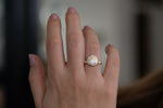 Vintage Art Deco Ring - Baguette Crown Cluster Engagement Ring in Hand
