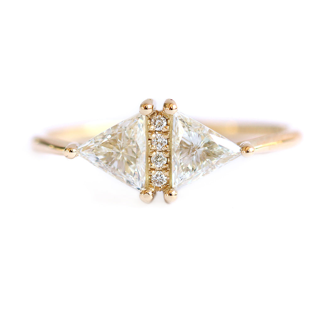 Vintage Diamond Triangle Ring