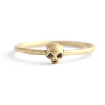 Gold Cat Skull Ring