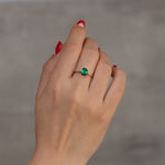 Floating Oval-Cut Emerald engagement ring2