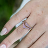 Lilac Sapphire Baguette Curved Tiara Ring
