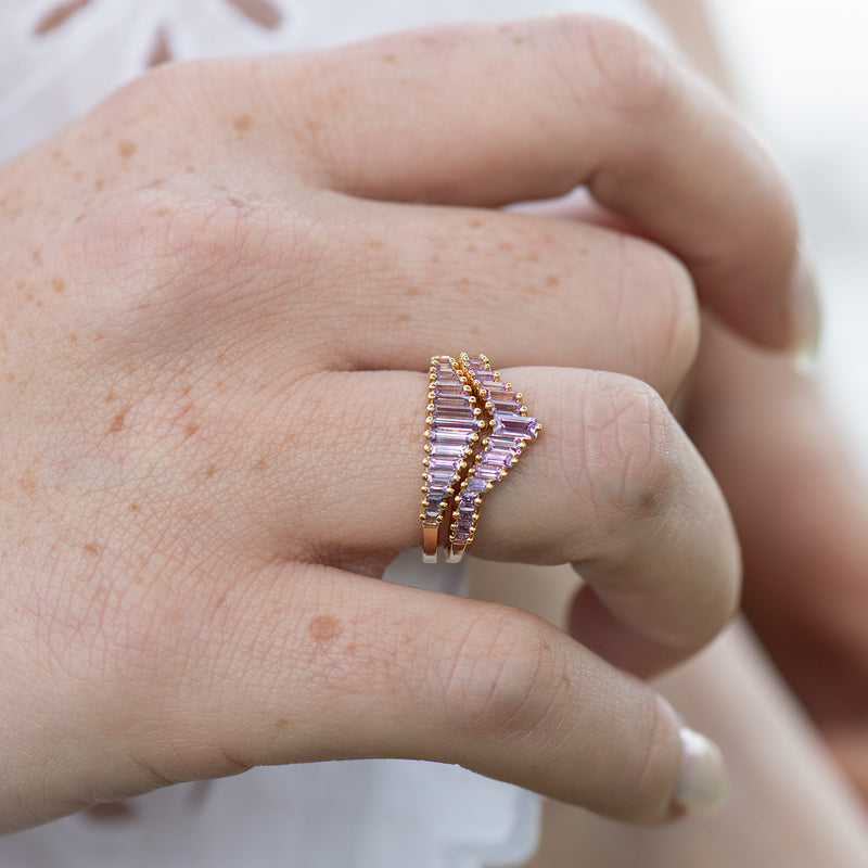 Art-Deco-Lilac-Baguette-Sapphire-Ring-Set-Side-Angle