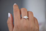 Ready to Ship - Baguette Diamond Ring with Gradient Diamonds and Gold Details (size US 7-8)