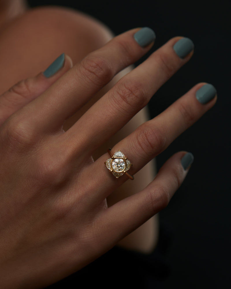 Bellflower-Brilliant-Half-Moon-Diamond-Engagement-Ring-on-finger
