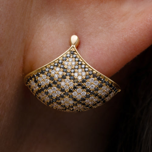 Black-_-White-Pave-Diamond-Plaid-Fan-Earrings-Super-Closeup