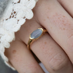 Blue-Mist-East---West-Oval-Milky-Sapphire-Ring-Bottom-Angle