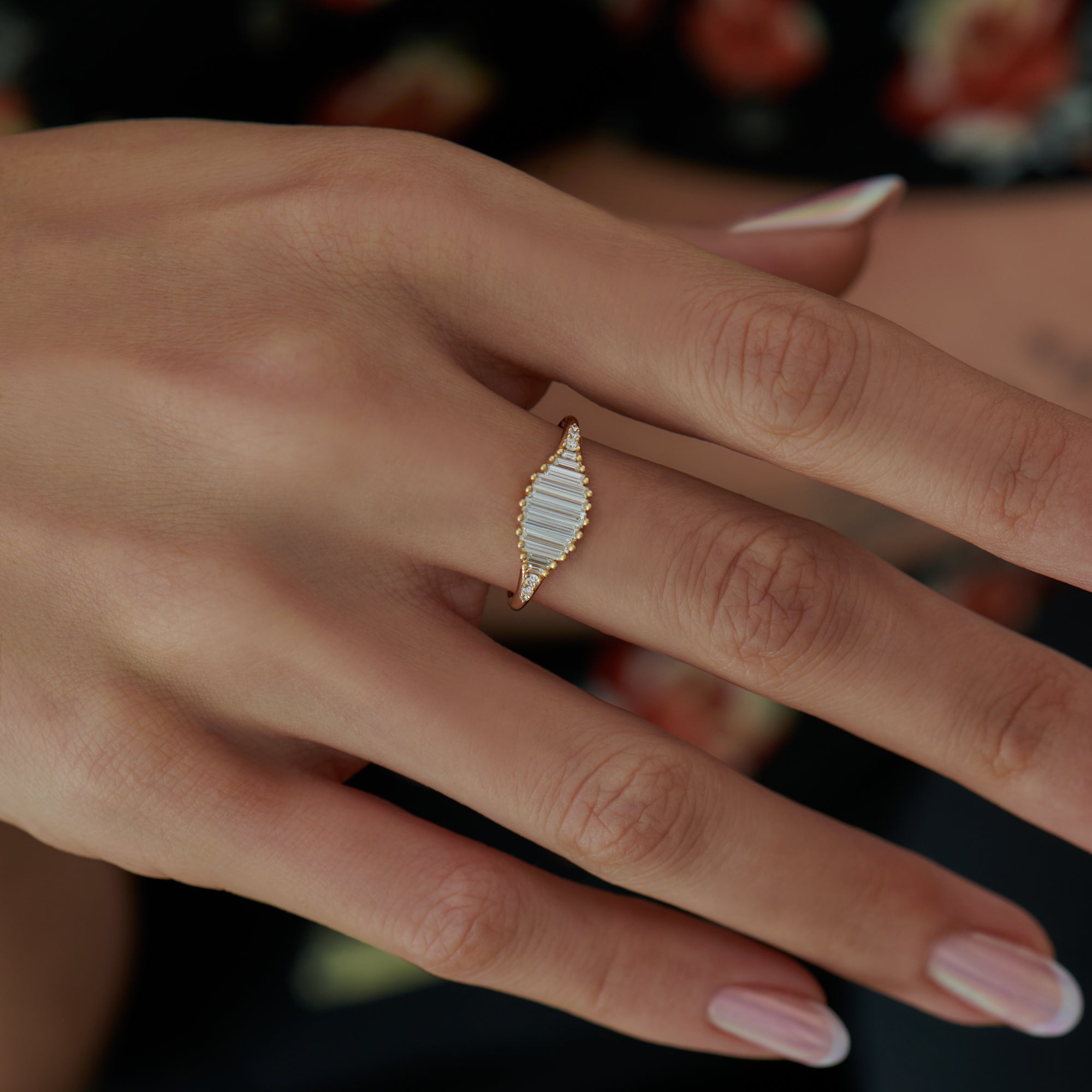 Order Small Diamond Designer Her Ring Online From ANSHI DIAMOND,mumbai