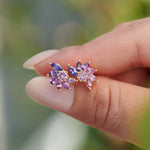 Clematis-Lilac-Sapphire-Stud-Earrings-in-set