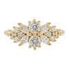 Ready to Ship - Cluster Engagement Ring with Round Diamonds - Flora (size US 6.75-7.75)