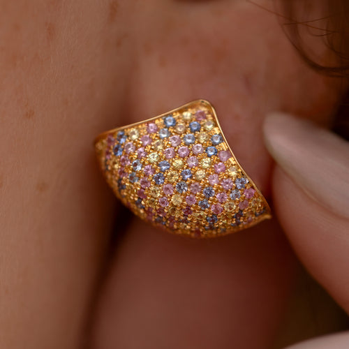 Cotton-Candy-Multicolor-Sapphire-Fan-Earrings-Closeup