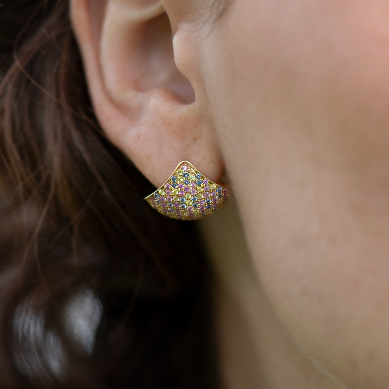 Cotton-Candy-Multicolor-Sapphire-Fan-Earrings-Front