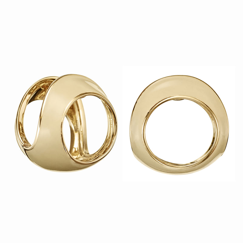Echo Enamel Cut Out Ball Statement Earring