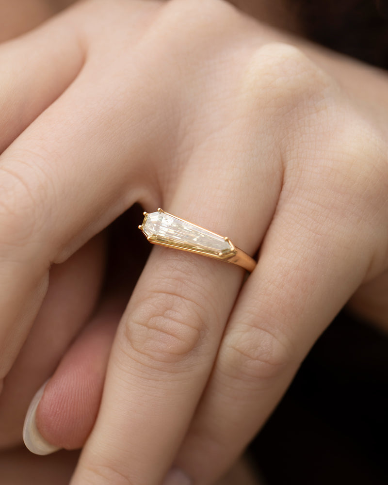 Elongated-Shield-Cut-Diamond-Solitaire-Ring-with-PaveDetailing-Angle