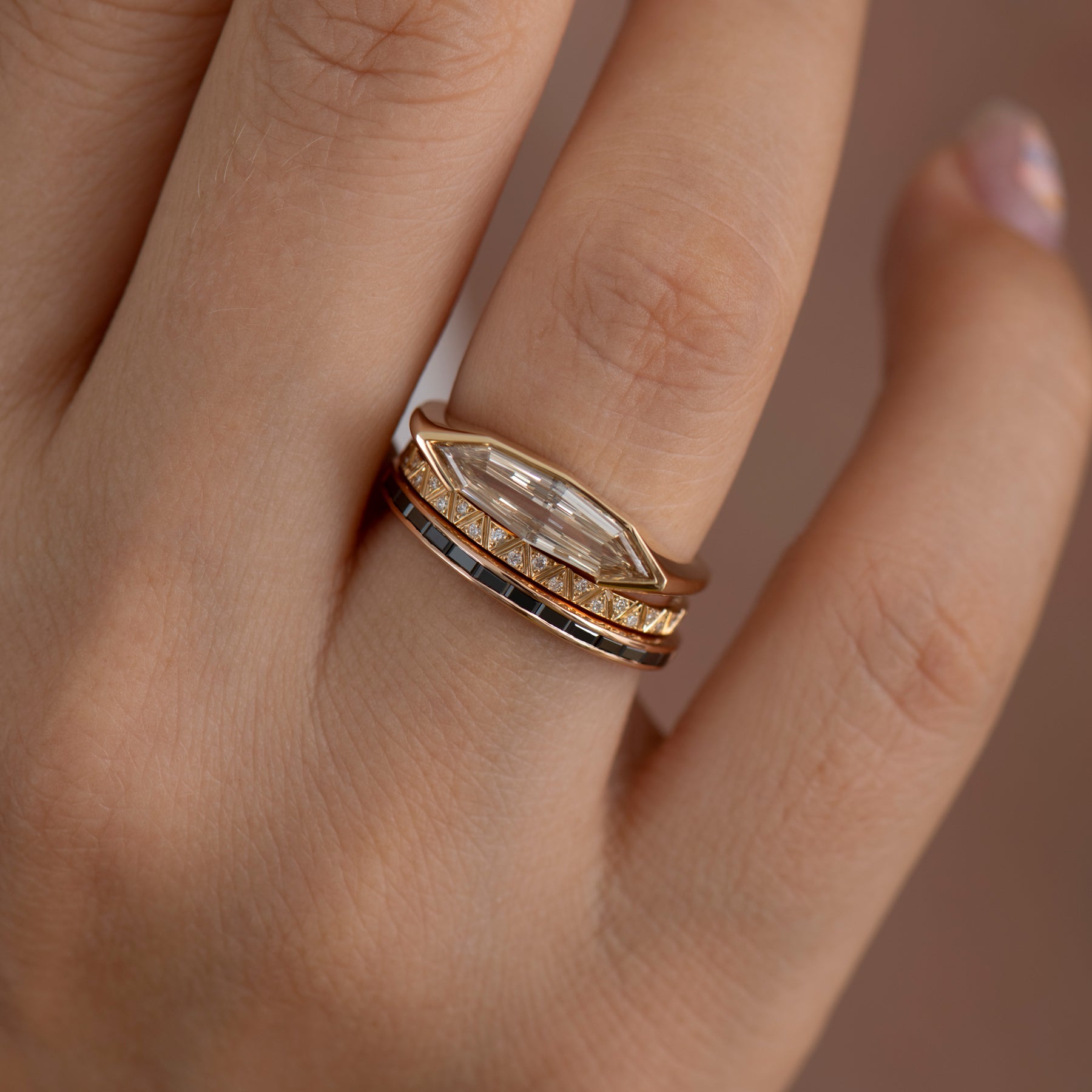 Fancy Solitaire Riings Fancy Color Step Cut Marquise Diamond Solitaire Ring - OOAK – ARTEMER
