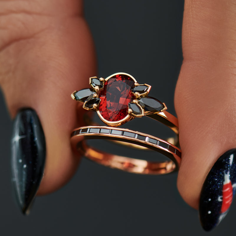 Flowers-of-Evil-Red-Garnet-Black-Diamond-Engagement-Ring-top-shot