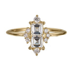 Ready to Ship - Gilded Mirror Carre Diamond Engagement Ring (size US 4-8)