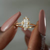 Ready to Ship - Gilded Mirror Carre Diamond Engagement Ring (size US 4-8)
