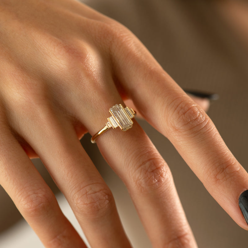 Ready to Ship - Gobi Top Light Brown Diamond Engagement Ring (size US 4-8)