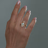 Gold-Chevron-Wedding-Band-with-Baguette-Carre-Diamonds-in-set