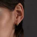  Gold-Edgy-Huggie-Earrings-Front-Close