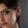 Gold-Edgy-Huggie-Earrings-Model