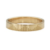 Golden Wedding Band with Linear Mountains