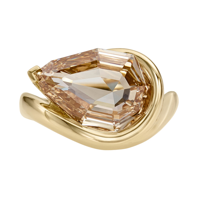 Fancy Solitaire Riings Miel Fancy Color Pear Diamond Solitaire Ring – ARTEMER