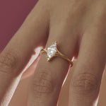 Ready to Ship -Mirror Trapeze Diamond Engagement Ring (size US 4.5-8.5)