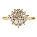 Ready to Ship - Mixed Diamond Cluster Engagement Ring (size US 4-8)