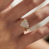 Ready to Ship - Monarch Mixed Diamond Cluster Engagement Ring (size US 4-8)