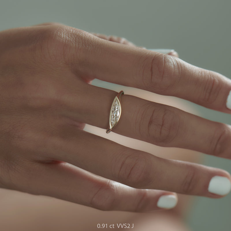 Neve OOAK Diamond Signet Engagement Ring