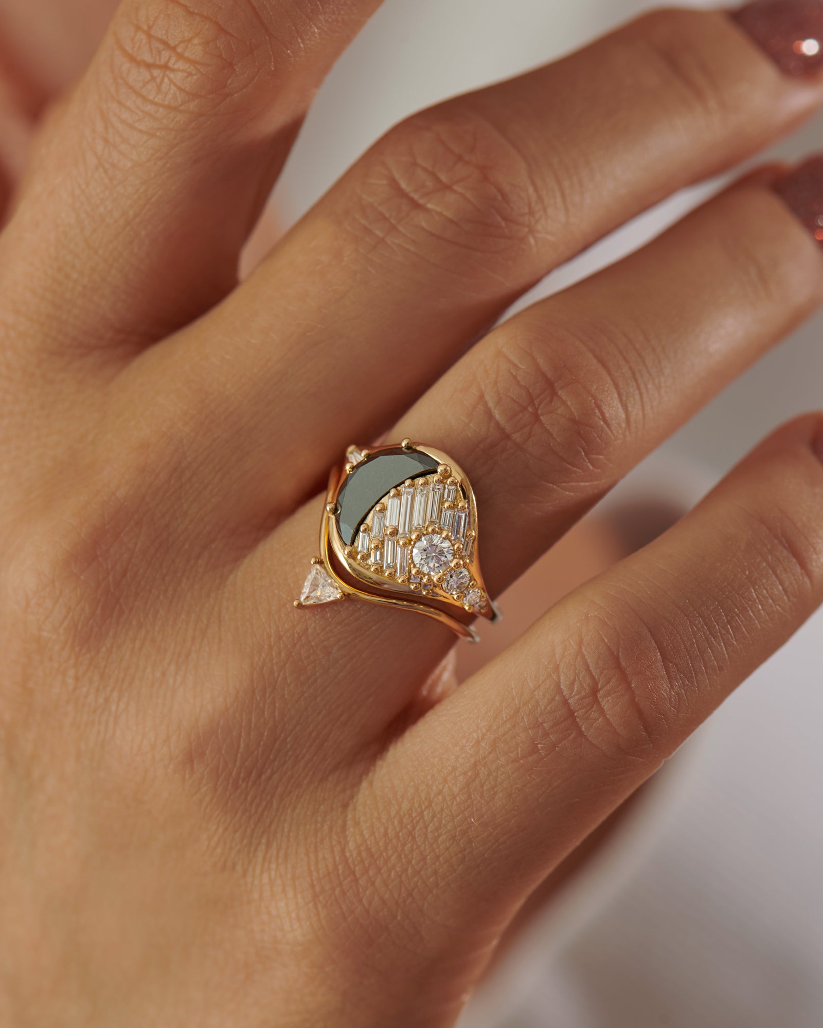 2022 New Design CZ Zircon Star Moon Ring Fashion Statement Geometric Gold  Silver Color Charm Lady Girl Ring Jewelry | idusem.idu.edu.tr