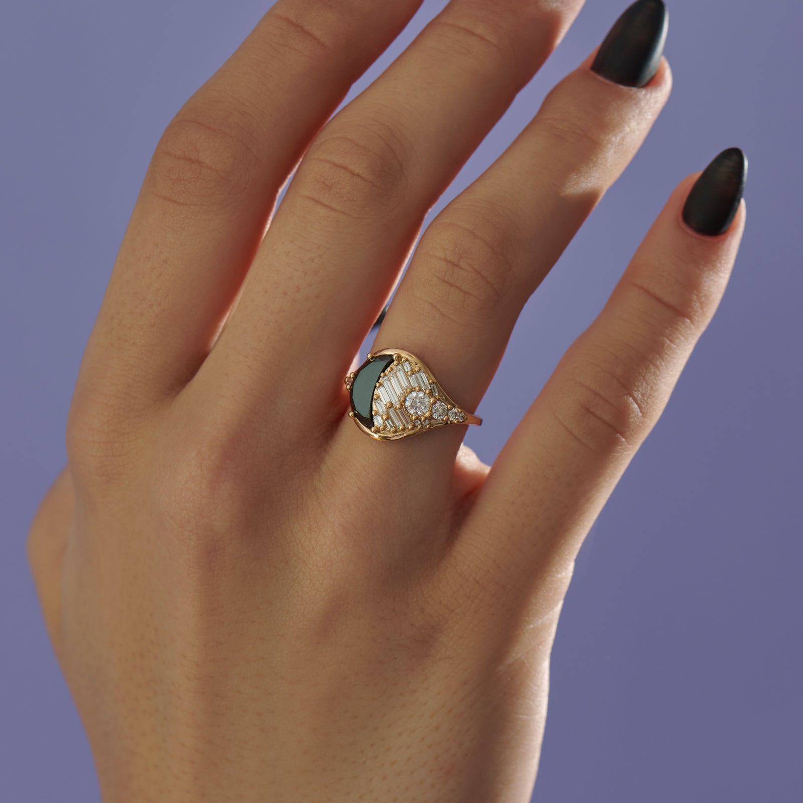 Pretty Rings Black Wedding Ring On Black Finger