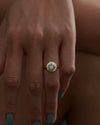Ready to Ship - OOAK Salt and Pepper & Trapeze Diamond Engagement Ring (size US 4-8)