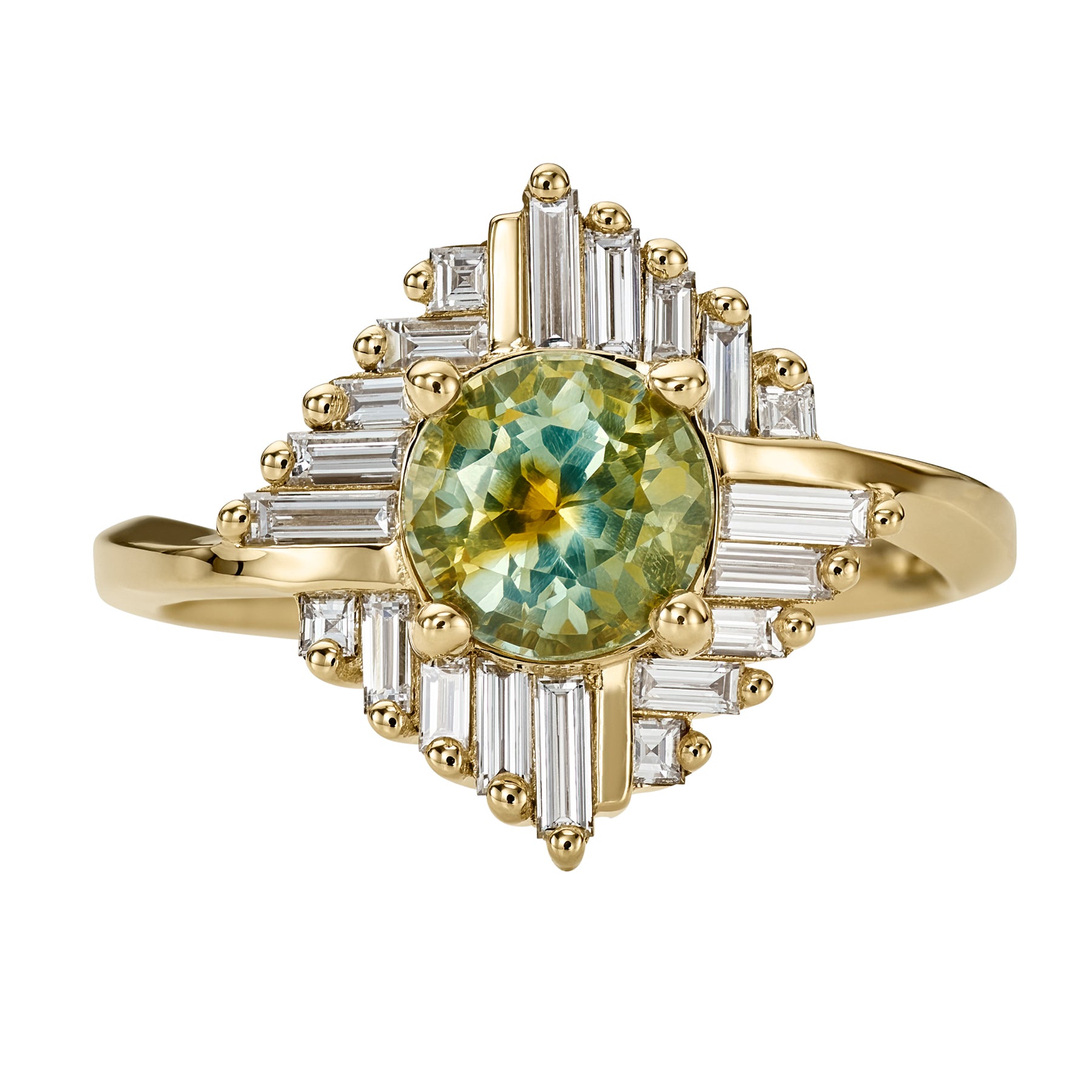 Oasis-OOAK-Parti-Sapphire-Baguette-Diamond-Engagement-Ring-CLOSEUP