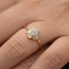 Ready to Ship - Oval Cut Salt and Pepper Diamond Engagement Ring with Baguette Frills (size US 4-8)