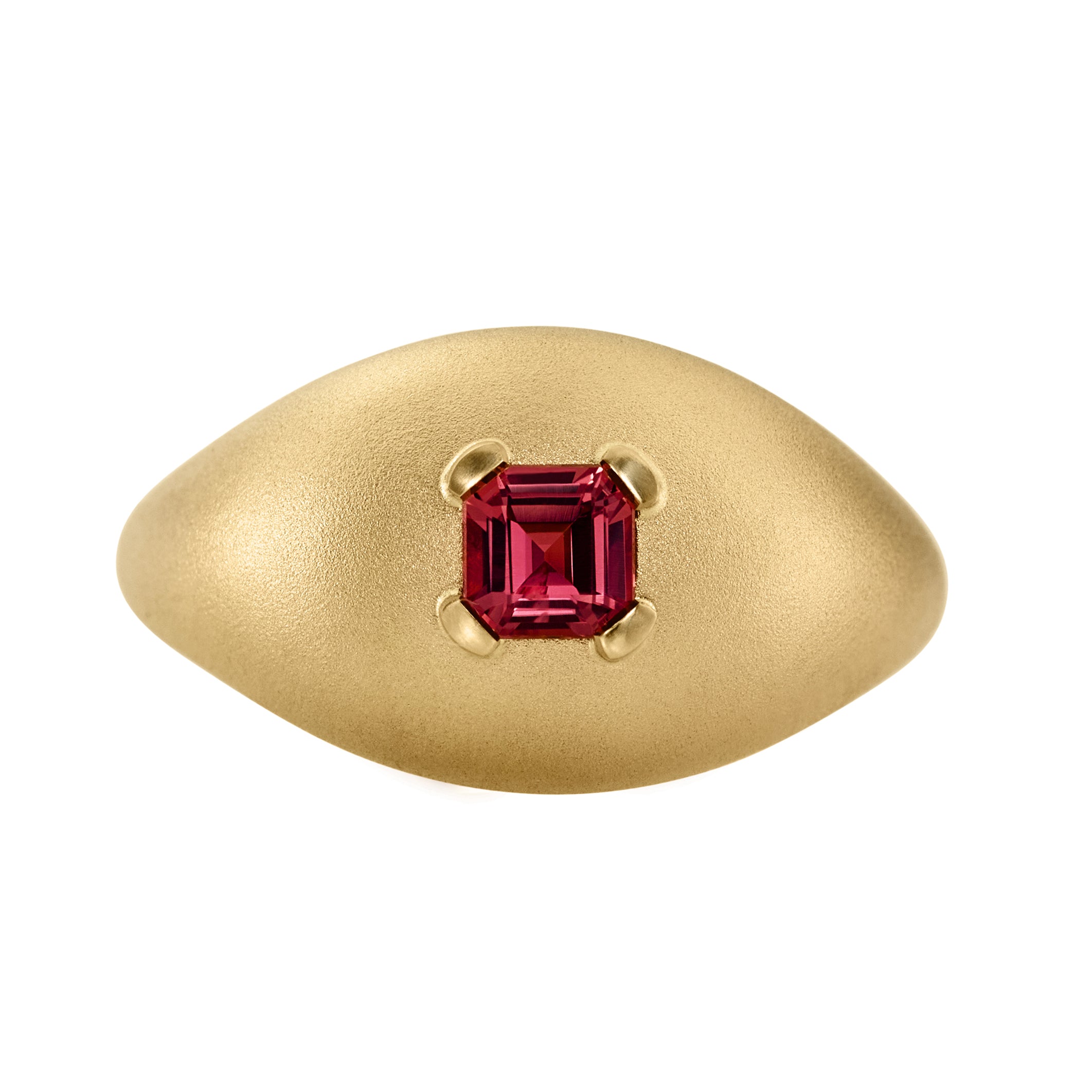 Brushed-Bombe-Ring-with-Padparadscha-Sapphire-in-18K-Gold-Packshot